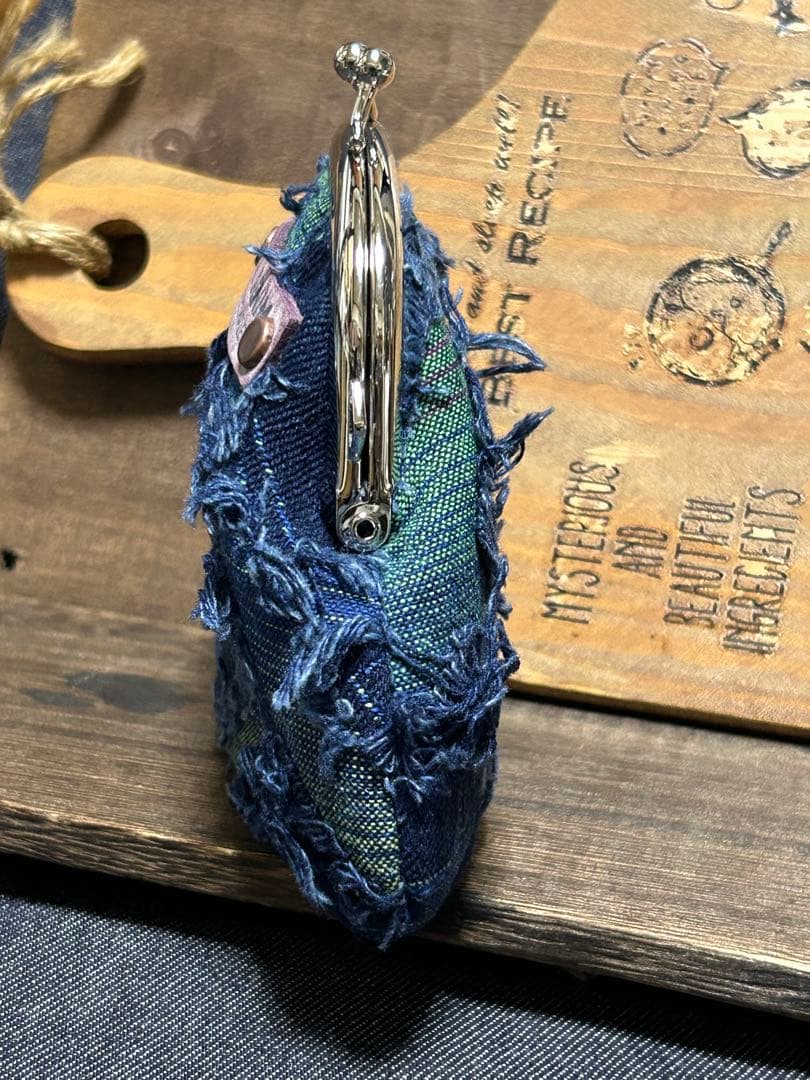 星柄フリンジデニムがま口ちゃん　No.801