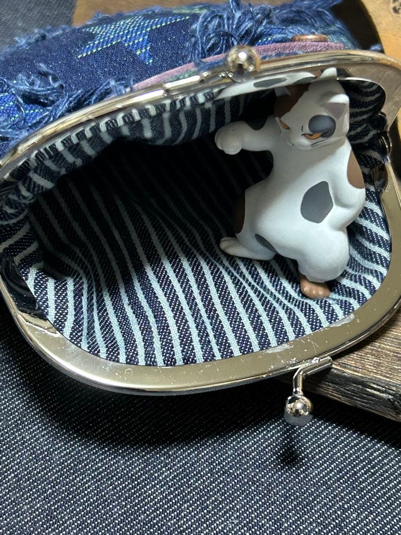 星柄フリンジデニムがま口ちゃん　No.801