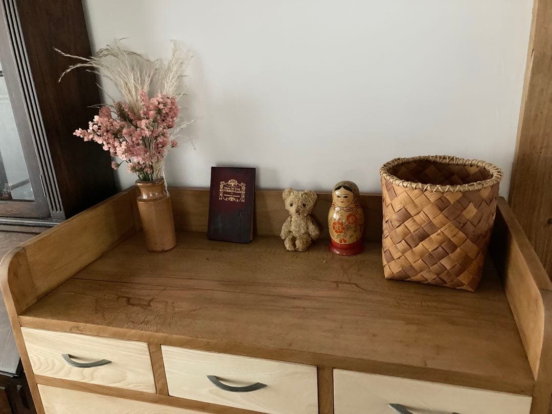 古道具・古家具・ヴィンテージ　木製チェスト　引き出し　箪笥　タンス　収納　無垢材