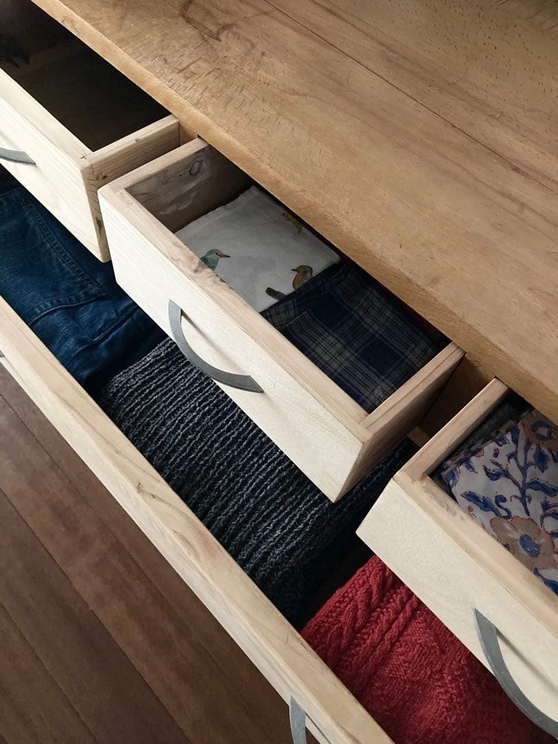 古道具・古家具・ヴィンテージ　木製チェスト　引き出し　箪笥　タンス　収納　無垢材