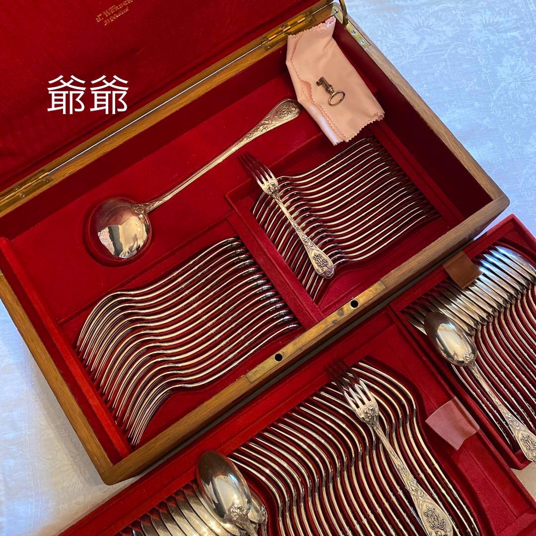 ☆御追加／フランス 純銀／ディナーフォーク＆ディナースプーン 各１本