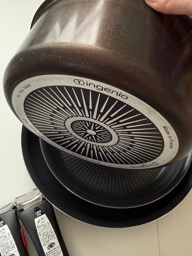 新品未使用 ティファール 鍋 フライパンセット 9点セット ガス火専用 ブラウン