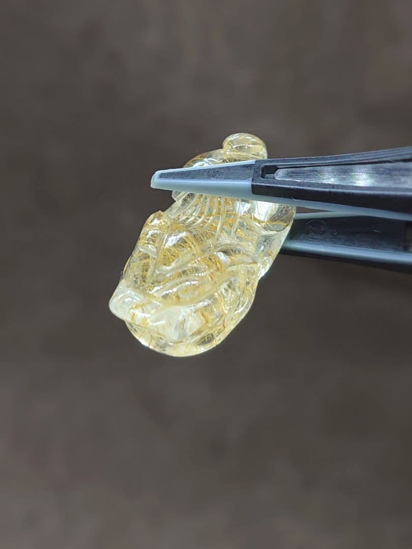 貔貅(ヒキュウ)置物 ルチルクォーツ