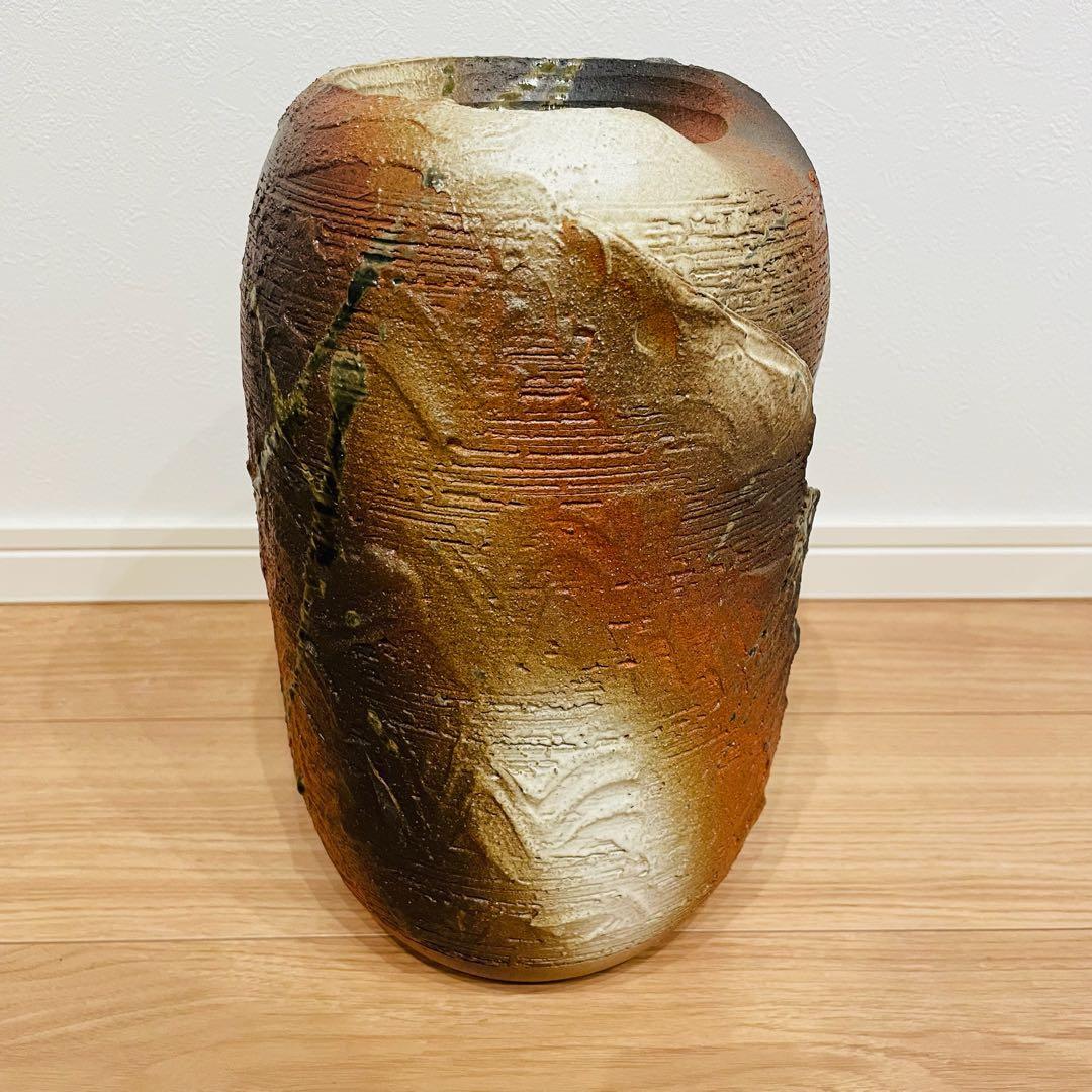 長期保管未使用品 信楽焼 つくばい 電動つくばい 竹柄杓 和風 通電確認済み