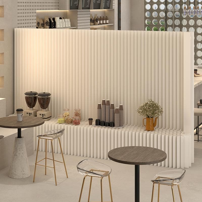 紙製パーテーション陳列展示台高さ1.5ｍ長さ3-4ｍ組立不要折りたたみ衝立仕切り