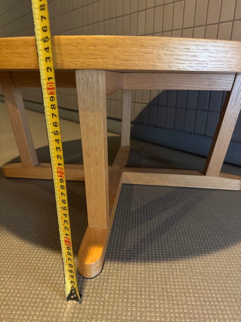 センターテーブル リビングテーブル 丸型 天然木 リビング ダイニング　東京池袋