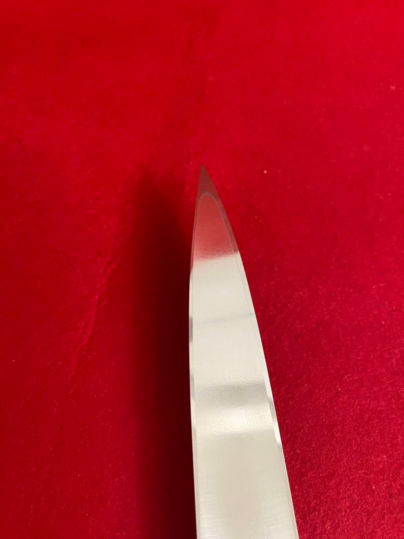 柳刃包丁 尺一　刺身包丁 鏡面仕上げ 黒檀黒水牛八角柄