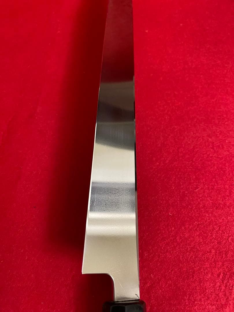 柳刃包丁 尺一　刺身包丁 鏡面仕上げ 黒檀黒水牛八角柄