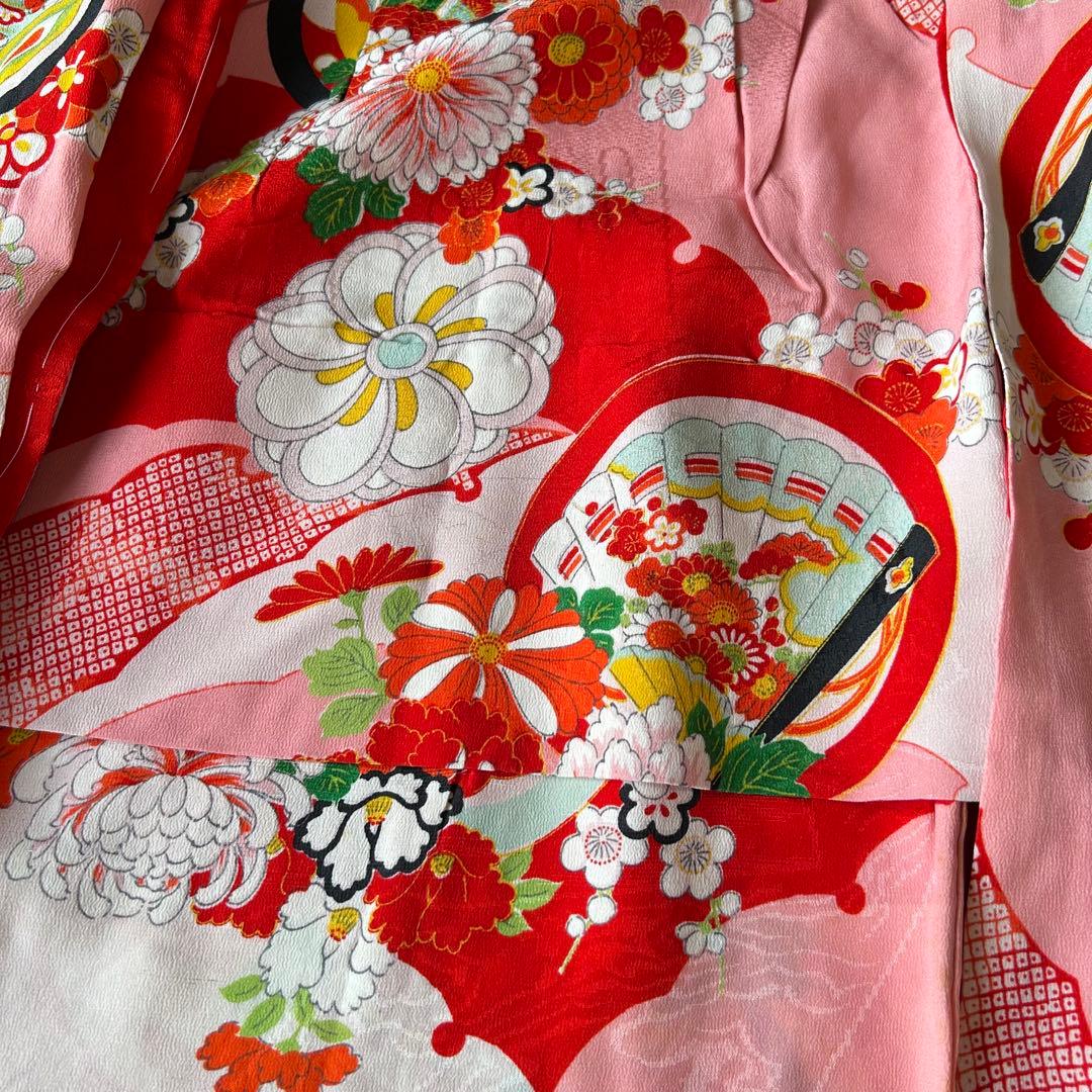 子供　アンティーク　着物　七五三 ピンク
