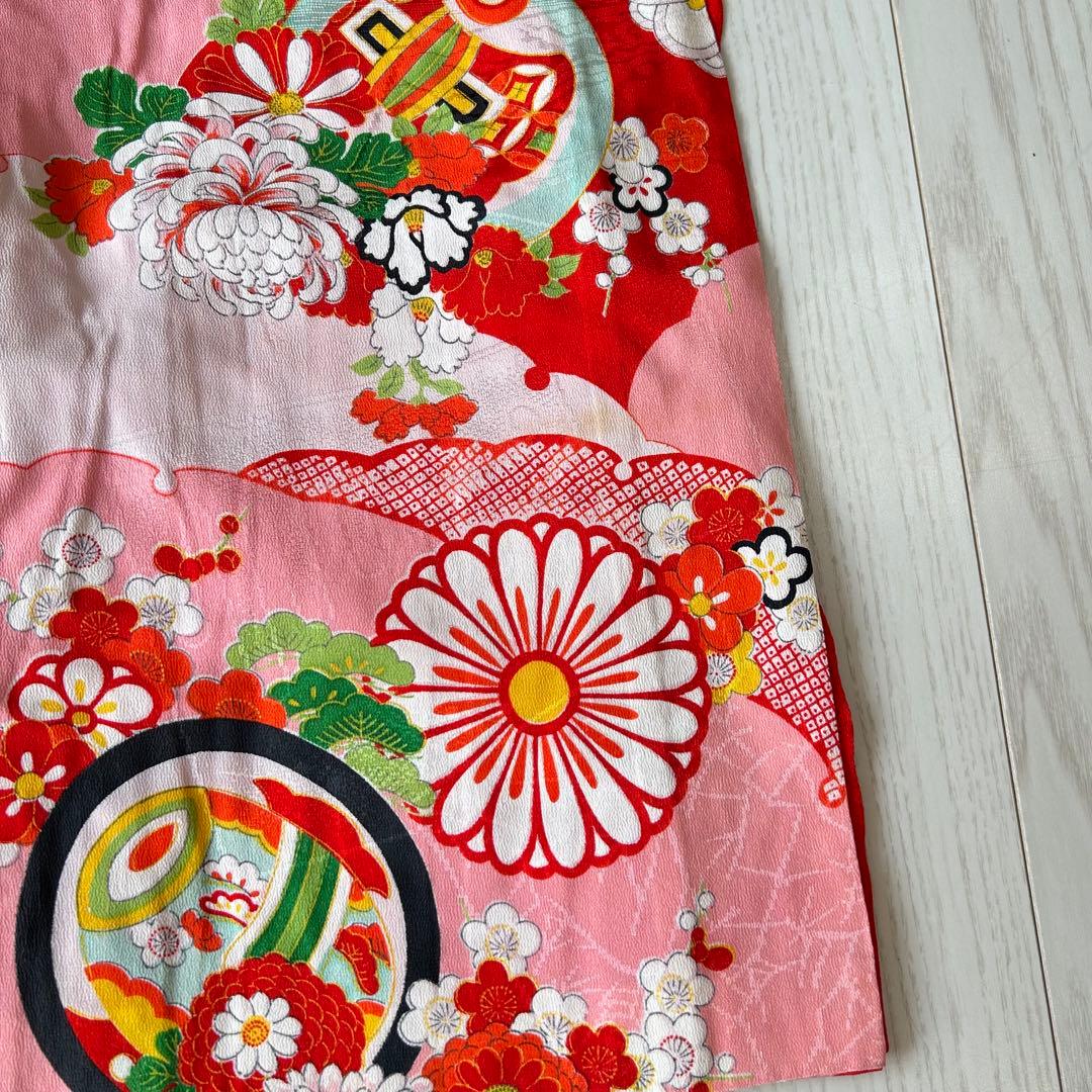 子供　アンティーク　着物　七五三 ピンク