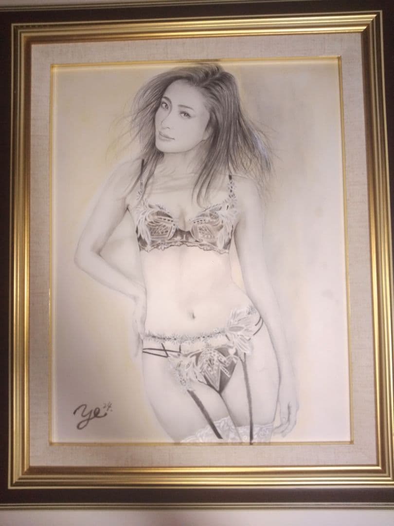 裸婦、美人画、絵画6FしなりW山本英二、真作、肉筆、額縁、高塚省吾、森本草介。