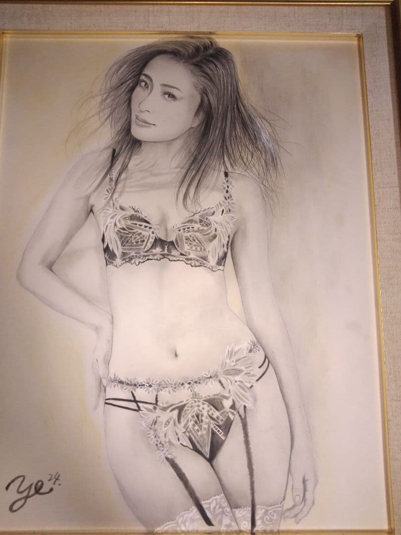 裸婦、美人画、絵画6FしなりW山本英二、真作、肉筆、額縁、高塚省吾、森本草介。