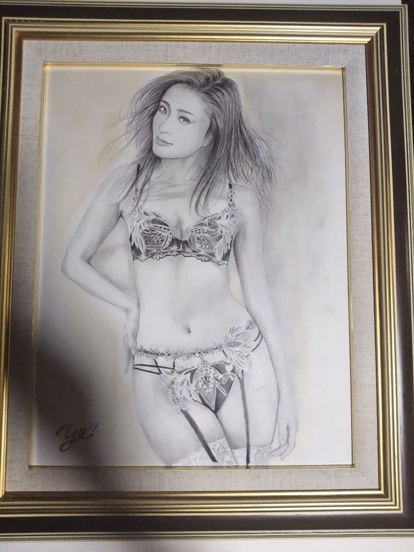 裸婦、美人画、絵画6FしなりW山本英二、真作、肉筆、額縁、高塚省吾、森本草介。