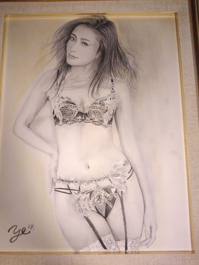 裸婦、美人画、絵画6FしなりW山本英二、真作、肉筆、額縁、高塚省吾、森本草介。