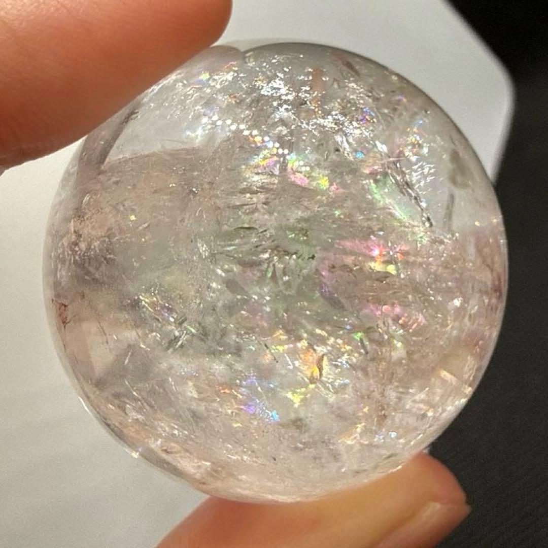 爆虹♪天然石　アゼツライト　ギラギラ虹だらけ♪【薄いピンク】