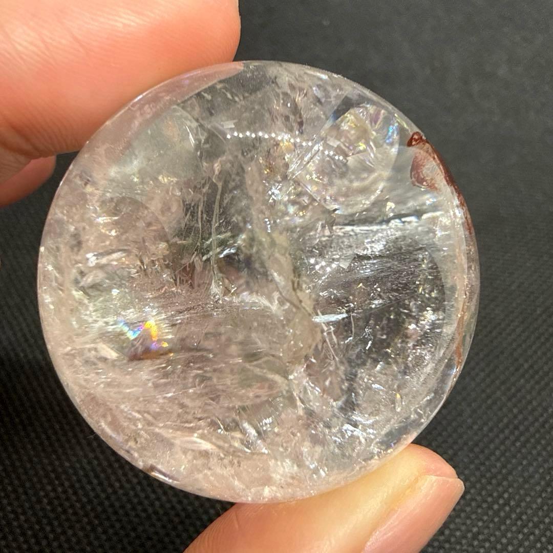 爆虹♪天然石　アゼツライト　ギラギラ虹だらけ♪【薄いピンク】