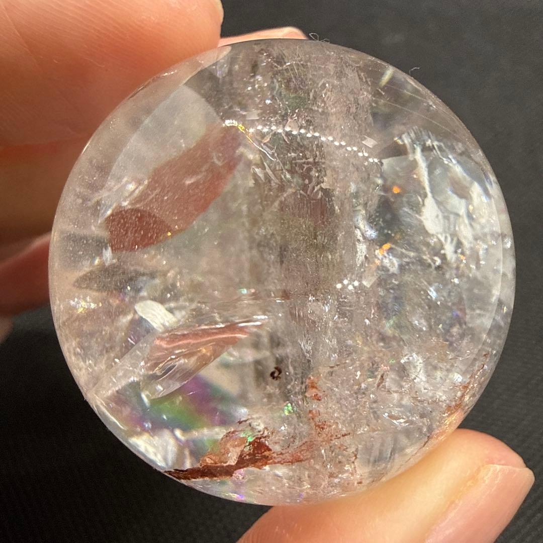 爆虹♪天然石　アゼツライト　ギラギラ虹だらけ♪【薄いピンク】