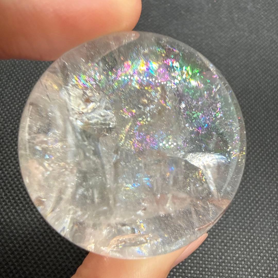 爆虹♪天然石　アゼツライト　ギラギラ虹だらけ♪【薄いピンク】