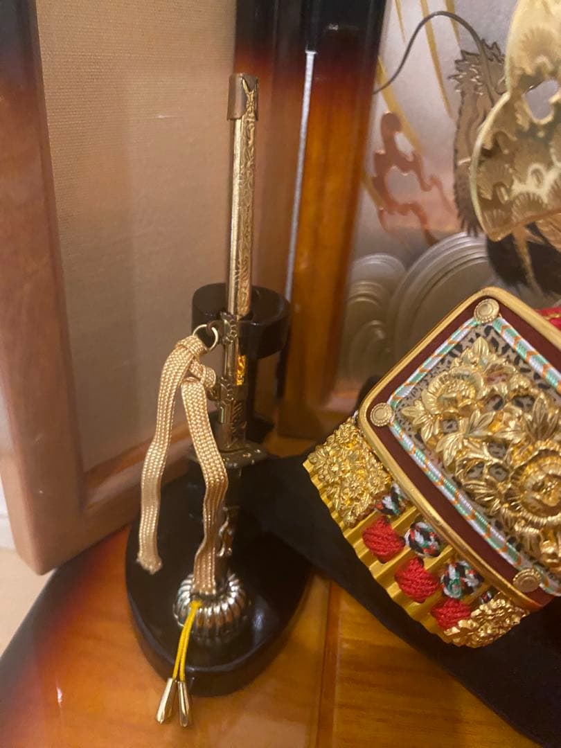 兜　五月人形　こどもの日　オルゴール付き　コンパクト収納　初節句