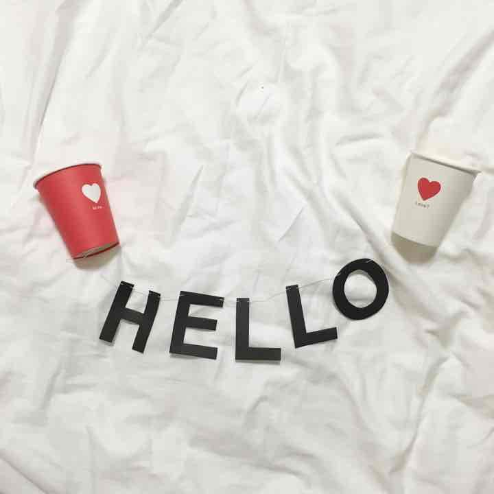 マタニティフォト 糸電話