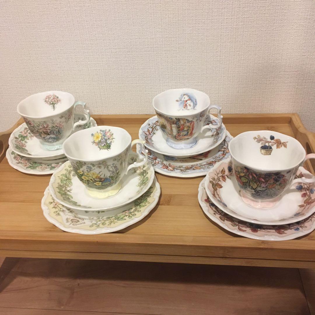 ロイヤルドルトン　ブランブラーヘッジ　四季　春夏秋冬　トリオ　ネズミ