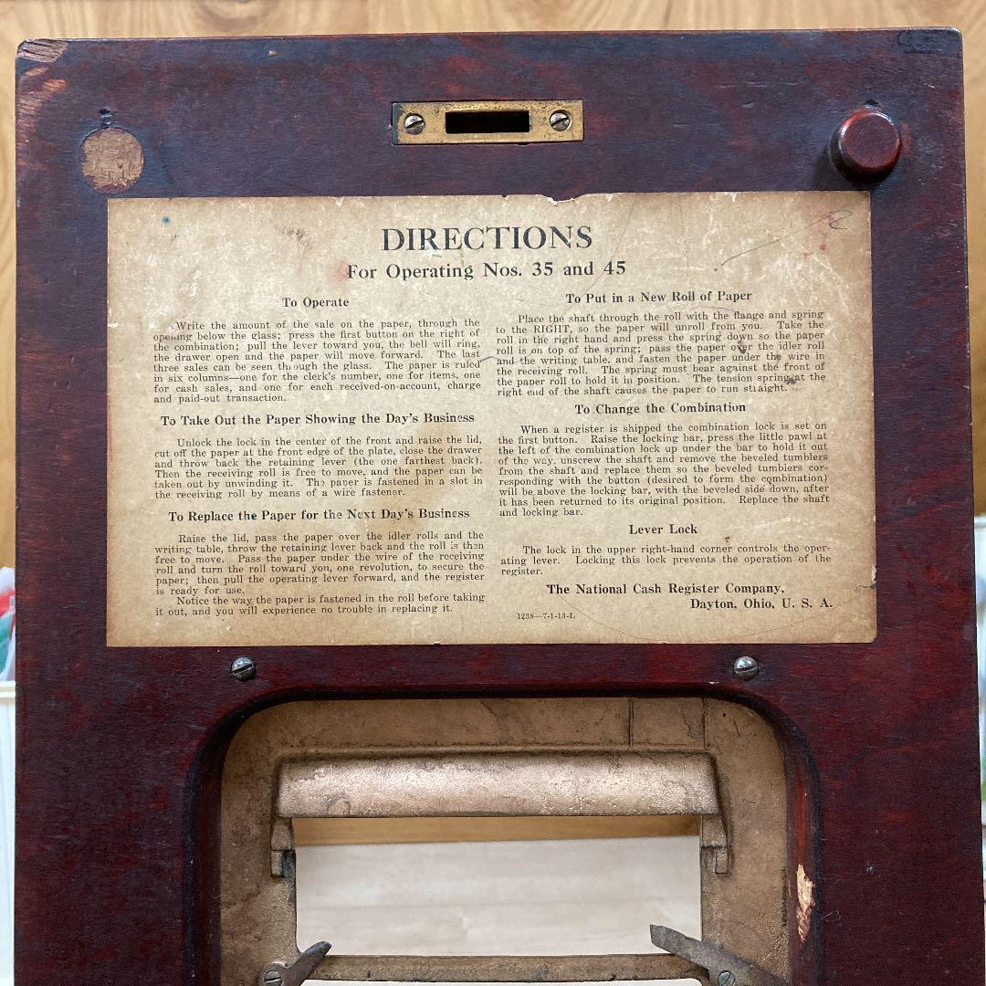 アンティーク　レジスター　木製