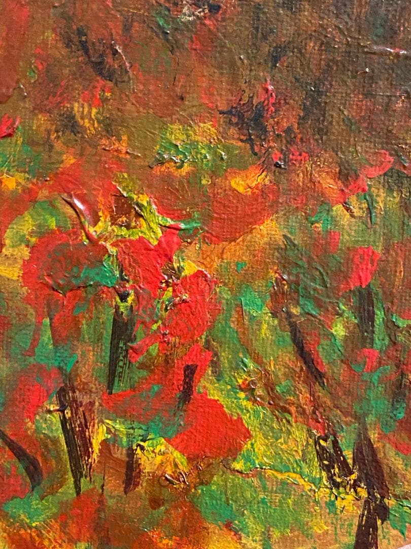 真作」鈴木 照男「木曾 南岳山遠望」風景画油彩画額装サイン有りF6号