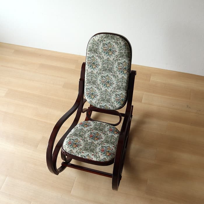 アンティーク 昭和レトロ ロッキングチェア 古家具 ゴブラン織り