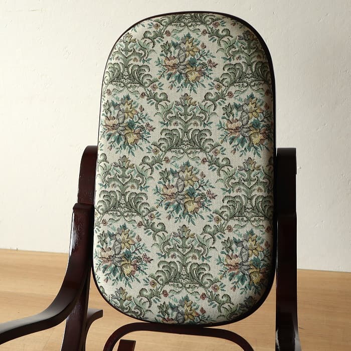 アンティーク 昭和レトロ ロッキングチェア 古家具 ゴブラン織り