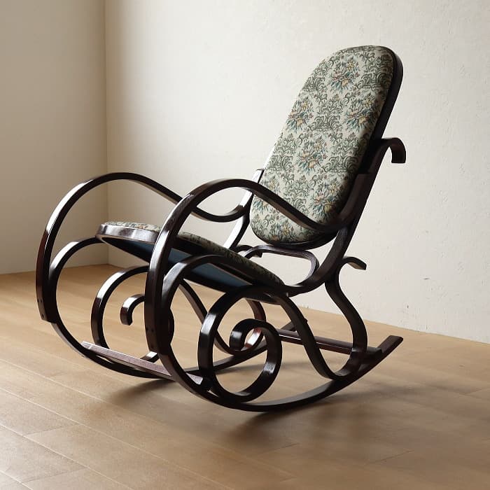 アンティーク 昭和レトロ ロッキングチェア 古家具 ゴブラン織り