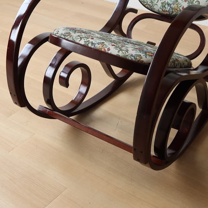 アンティーク 昭和レトロ ロッキングチェア 古家具 ゴブラン織り