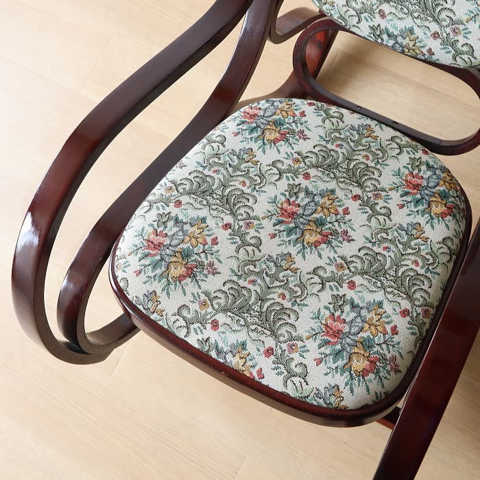 アンティーク 昭和レトロ ロッキングチェア 古家具 ゴブラン織り