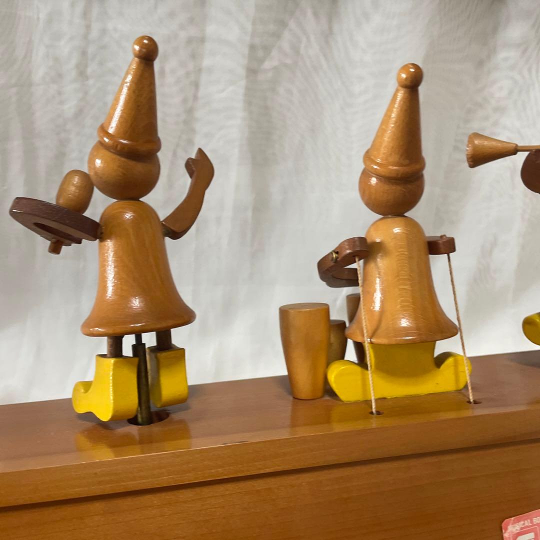 美品　prologue カラクリ　ピエロ　オルゴール　木製　置物　インテリア