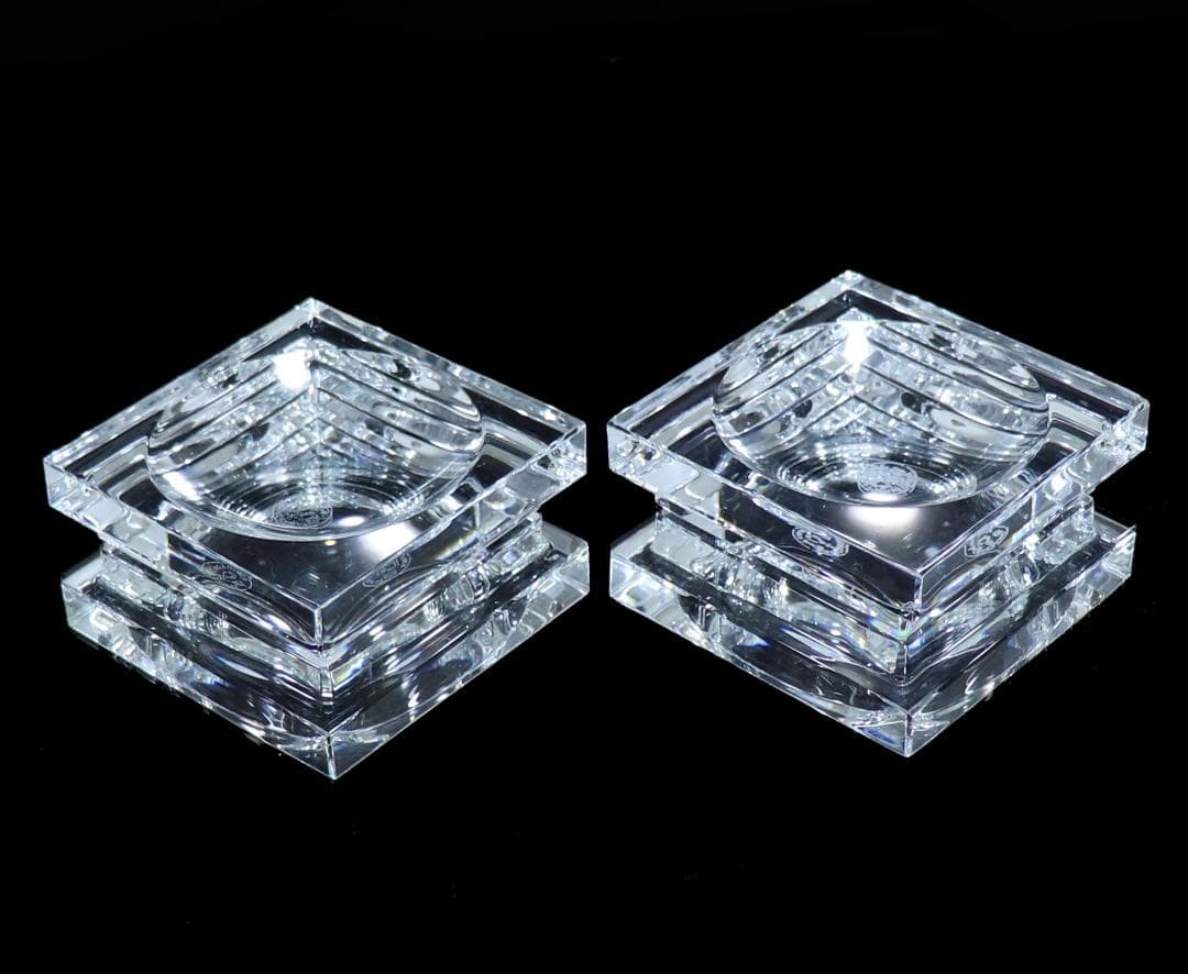 オールド・バカラ ジョルジュシュヴァリエ氏作 バターディッシュ ペア 調味料入れ