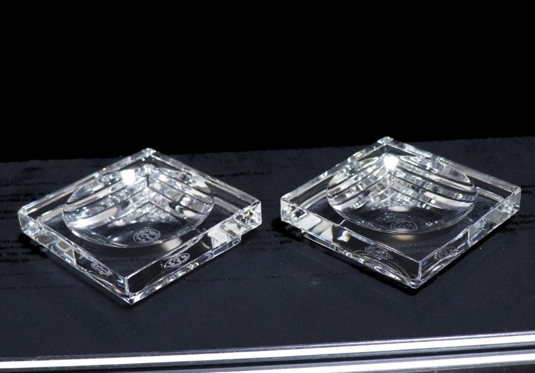 オールド・バカラ ジョルジュシュヴァリエ氏作 バターディッシュ ペア 調味料入れ