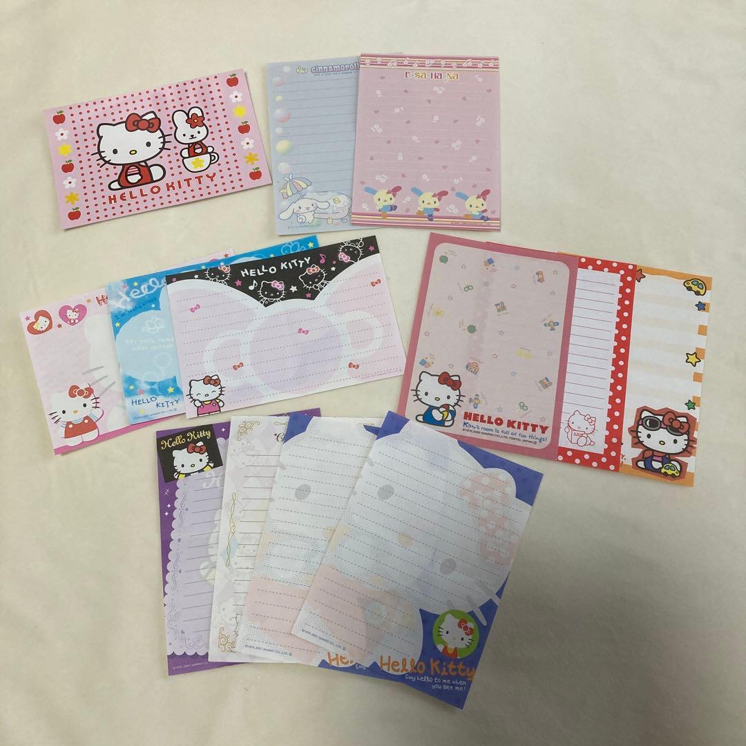 ハローキティ メモ帳 ポストカード ミニ便箋 まとめ売り レトロポップ
