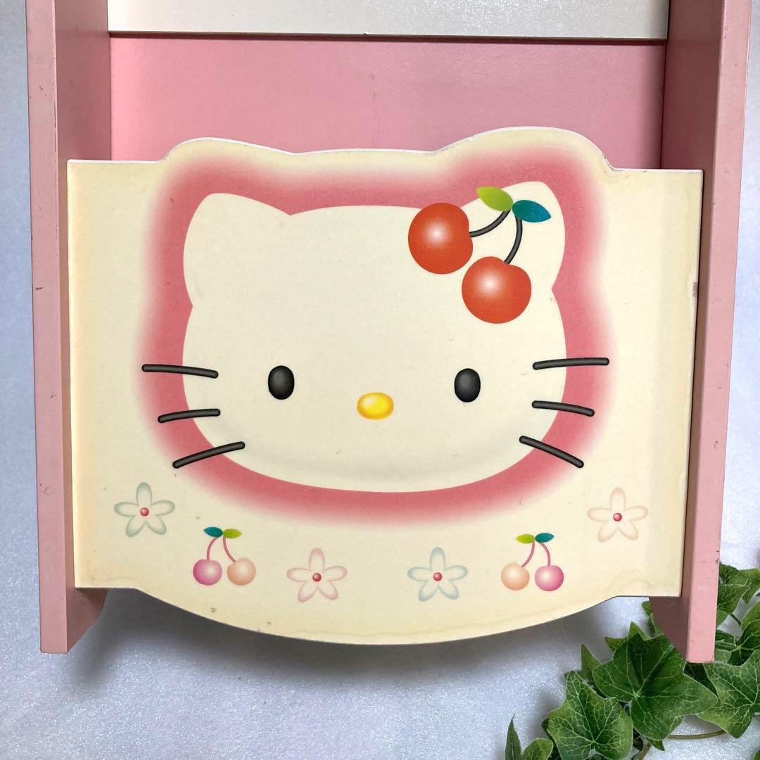 希少 ハローキティ サンリオ 木製 絵本ラック ブックスタンド ラック
