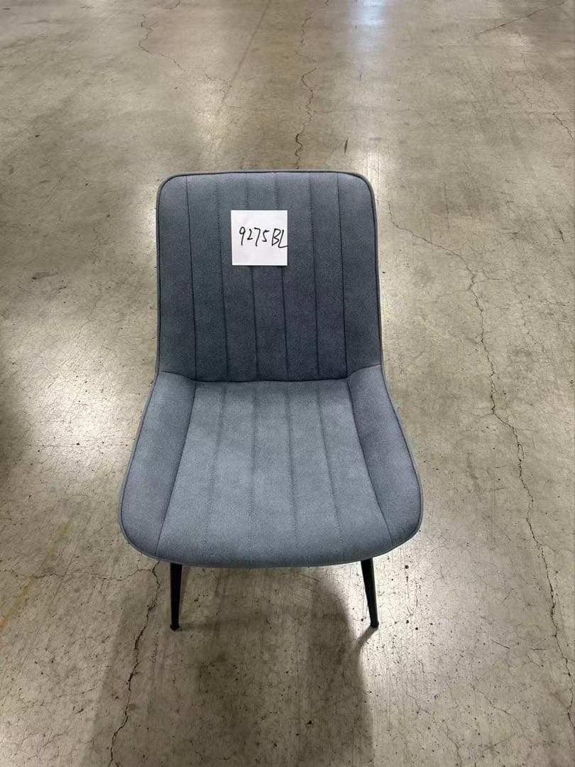 ダイニングチェア　反毛皮　疲れにくい おしゃれ 北欧風ブルーグレー 2脚セット