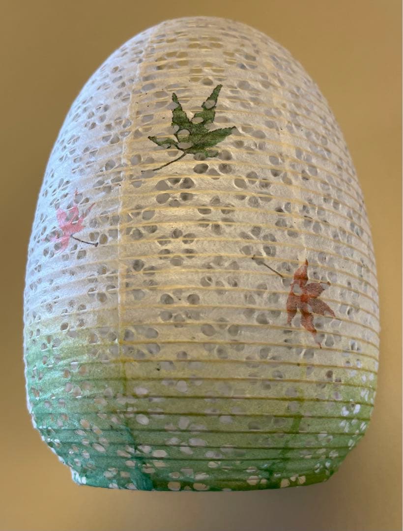 岐阜産落水和紙(もみじ柄)貼り提灯ミニスタンド