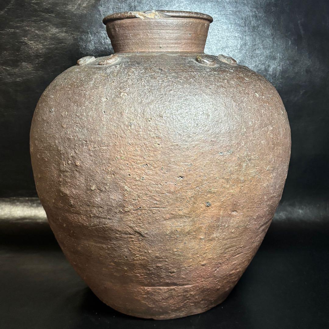 ☆古陶磁/古備前 大壺 窯印！幅 約37㎝・高さ 約39.5㎝☆の通販はau