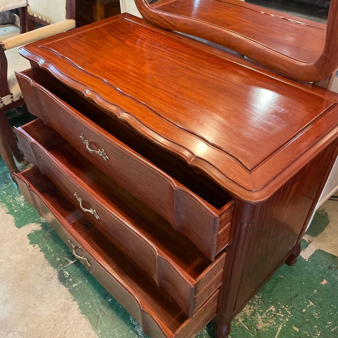 アンティーク・マホガニー・ミラーチェスト