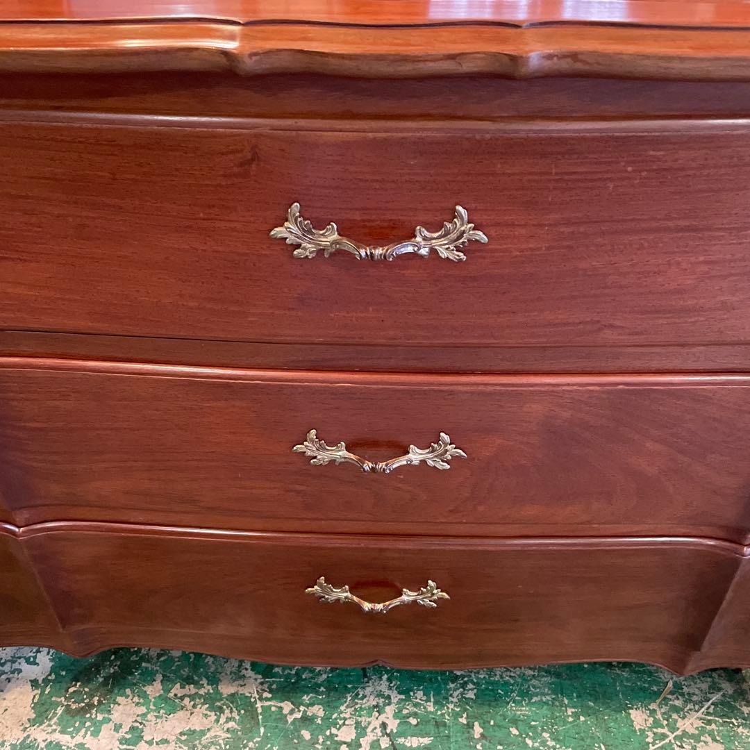 アンティーク・マホガニー・ミラーチェスト