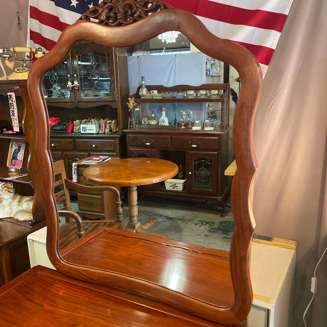 アンティーク・マホガニー・ミラーチェスト