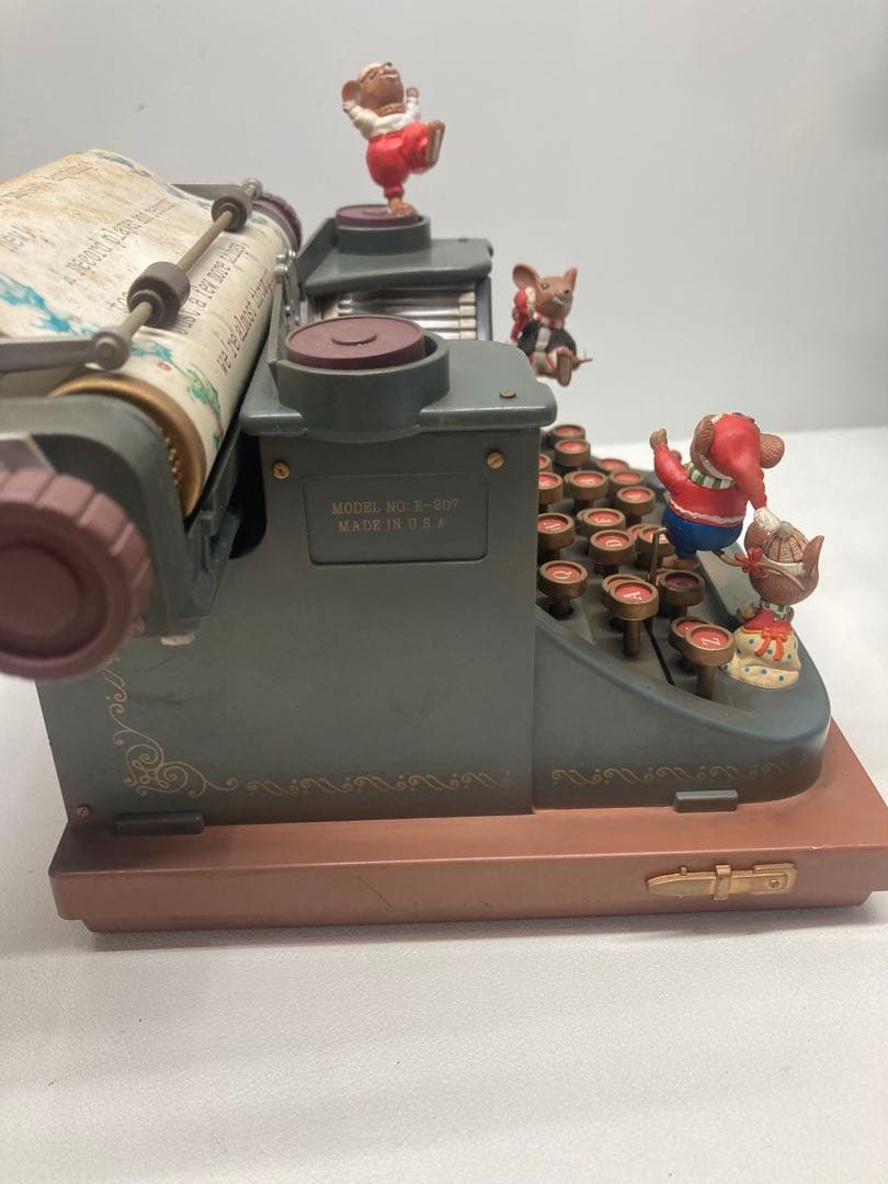 ENESCO クリスマス オルゴール タイプライター 1989年製 箱・説明書付