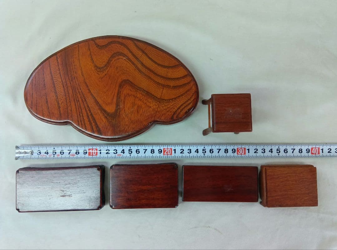 ミニ木製花台 盆栽敷板 15点セット まとめ売り 飾り台 レトロ 香炉台