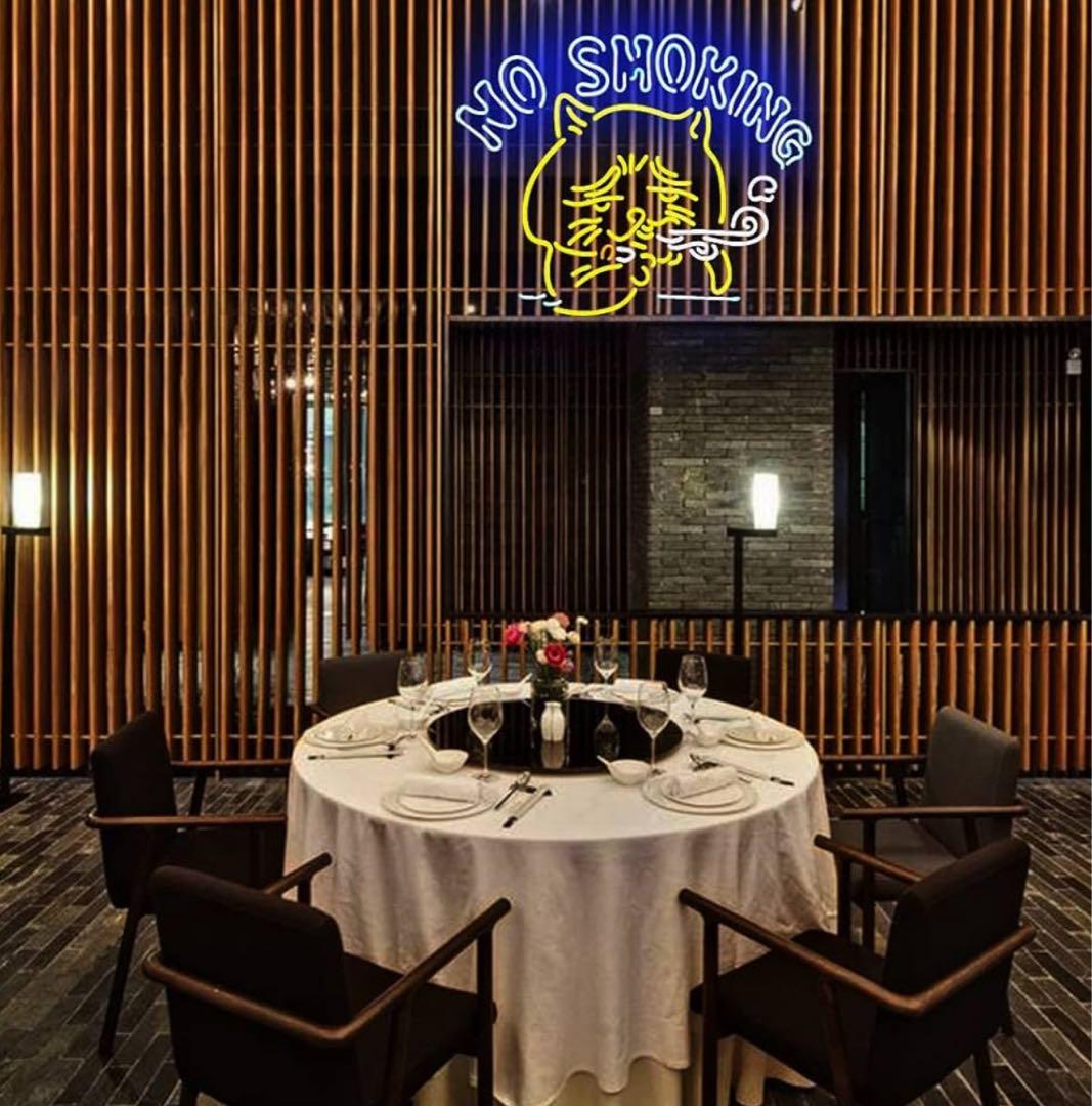 オリジナル　ネオン管 NO SMOKING 猫 キャラクター 看板　オーダー