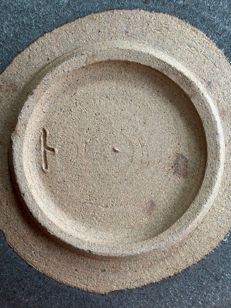 人間国宝荒川豊蔵作絵唐津四方窓割飛鳥文七寸皿 検唐津小十窯にて