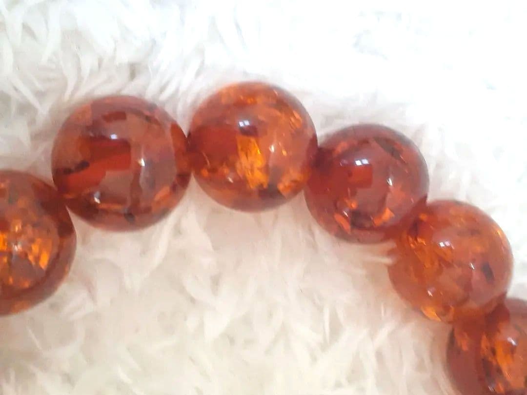 琥珀　ブレスレット　サイズ16～17