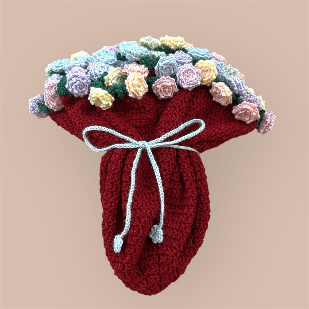 花束ブランケット　レインボーローズ