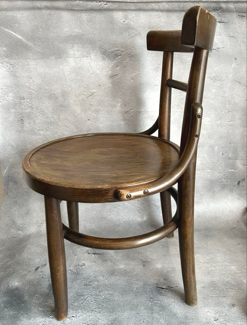 【希少】アンティーク ベントウッドチェア 曲げ木 椅子 カフェチェア チェコ製風